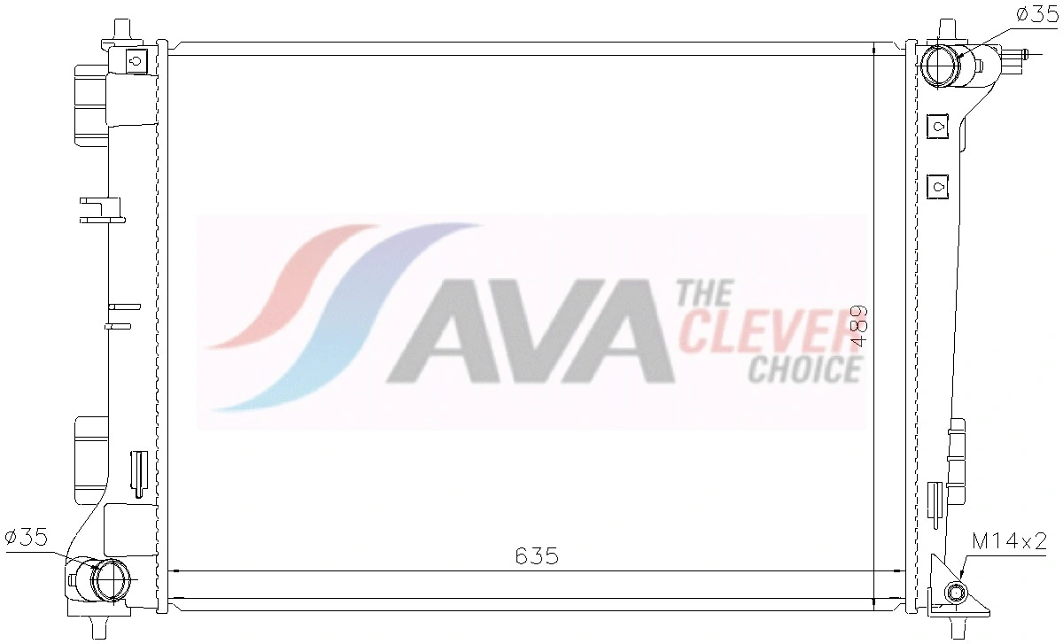 Radiator, engine cooling HY2612