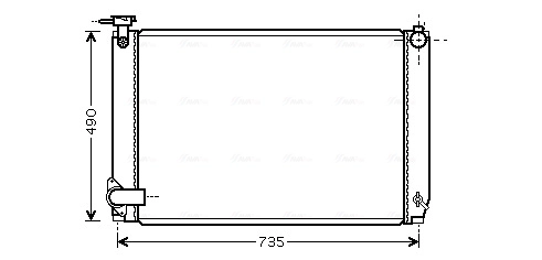 Radiator, engine cooling TO2462