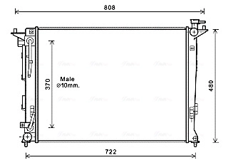 Radiator, engine cooling HY2283
