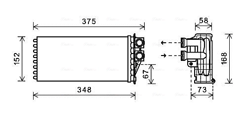 Heat Exchanger, interior heating PEA6359