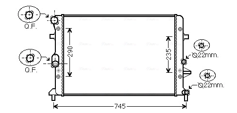 Radiator, engine cooling ** CLEVER FIT ** VNA2289