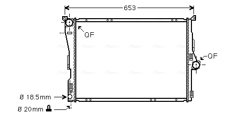 Radiator, engine cooling BW2304