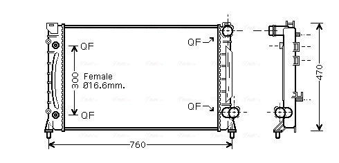 Radiator, engine cooling ** CLEVER FIT ** AIA2158