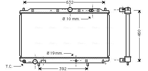 Radiator, engine cooling MT2116