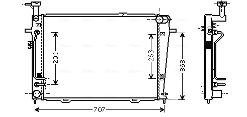 Radiator, engine cooling HY2130
