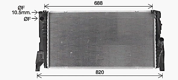 Radiator, engine cooling ** CLEVER FIT ** BW2585