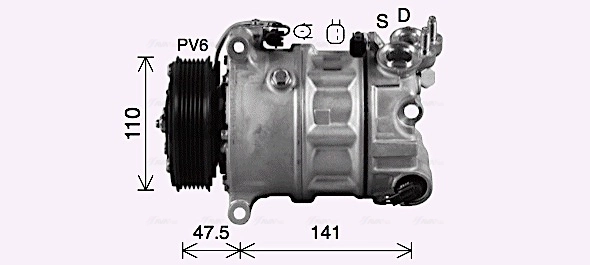 Compressor, air conditioning AUAK341