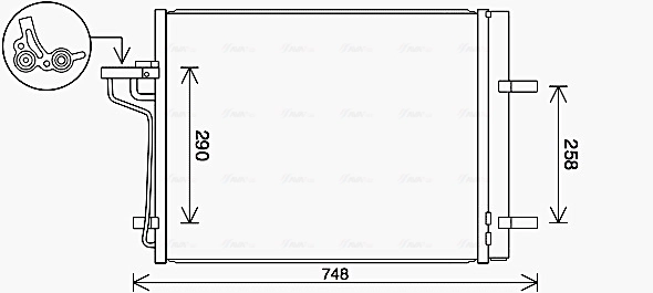 Condenser, air conditioning ** CLEVER FIT ** FD5647D