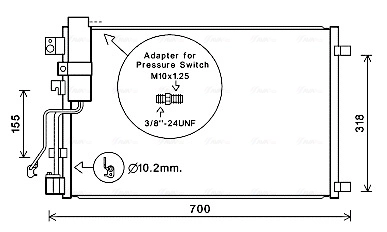 Condenser, air conditioning ** CLEVER FIT ** DNA5283D