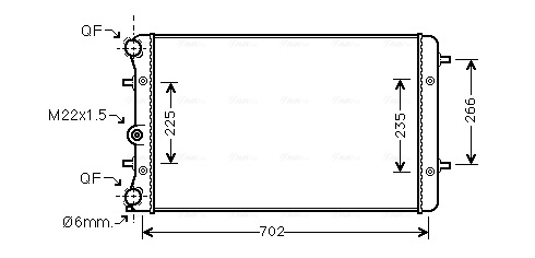 Radiator, engine cooling ** CLEVER FIT ** VNA2174