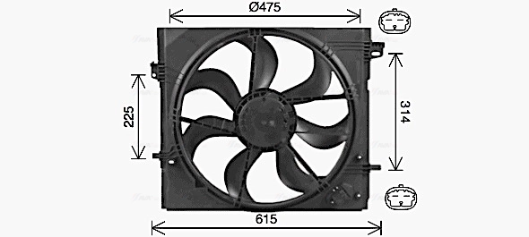 Fan, engine cooling DN7540