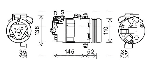 Compressor, air conditioning BWAK545