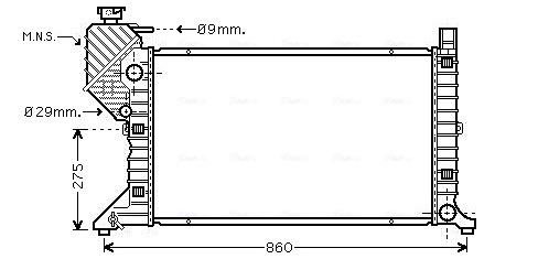 Radiator, engine cooling MSA2300