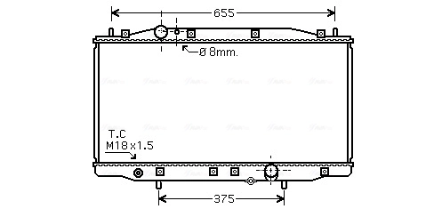Radiator, engine cooling HD2218