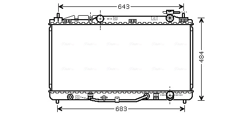 Radiator, engine cooling TO2464