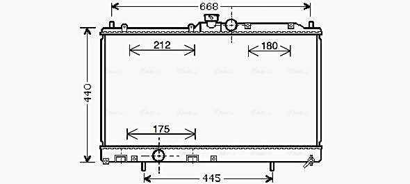 Radiator, engine cooling MT2195