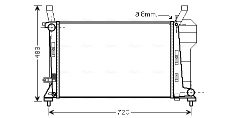 Radiator, engine cooling MSA2363