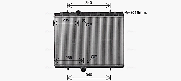 Radiator, engine cooling CN2334