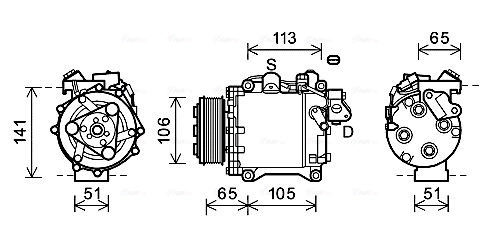 Compressor, air conditioning HDAK263