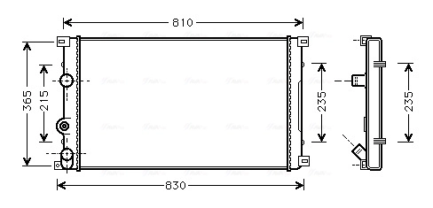 Radiator, engine cooling RTA2276