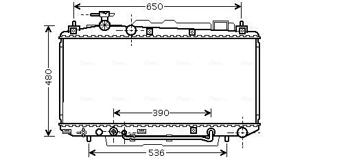 Radiator, engine cooling TO2300