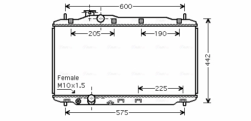 Radiator, engine cooling HD2189