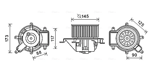 Interior Blower PE8390