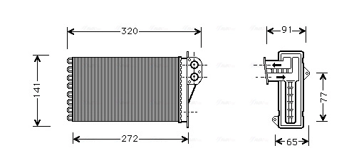 Heat Exchanger, interior heating PE6199