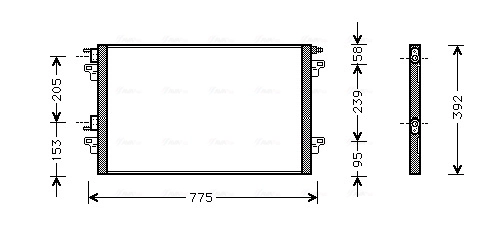 Condenser, air conditioning ** CLEVER FIT ** RTA5366