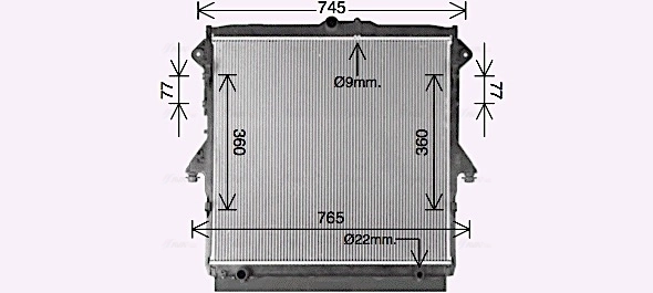 Radiator, engine cooling FD2667