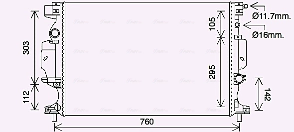 Radiator, engine cooling FD2642