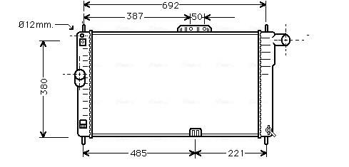 Radiator, engine cooling DWA2004