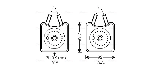 Oil Cooler, engine oil VN3215