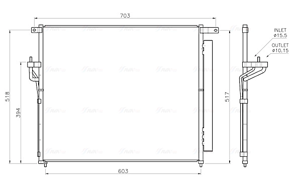 Condenser, air conditioning FD5706D