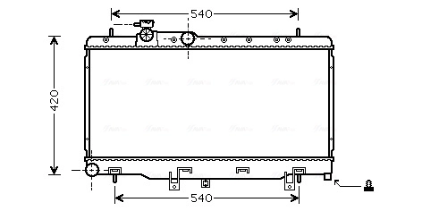 Radiator, engine cooling SUA2052
