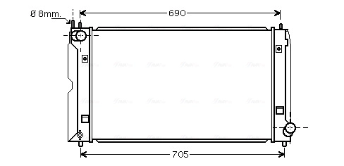 Radiator, engine cooling TOA2403