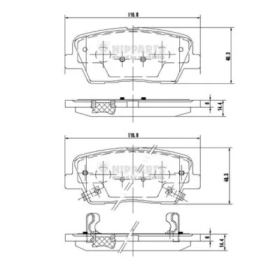 Brake Pad Set, disc brake N3610312