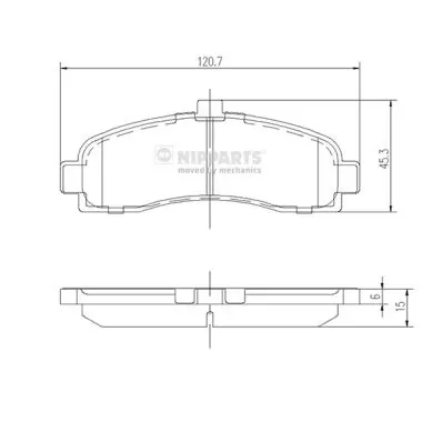 Brake Pad Set, disc brake J3601053