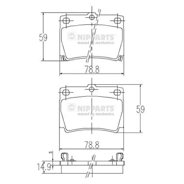 Brake Pad Set, disc brake J3615011