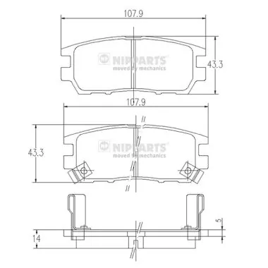 Brake Pad Set, disc brake J3615005