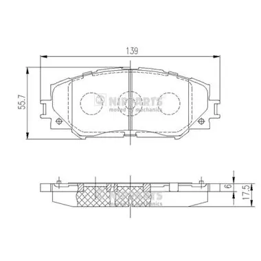 Brake Pad Set, disc brake J3602120