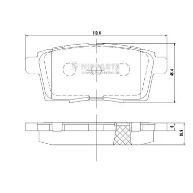 Brake Pad Set, disc brake N3613024