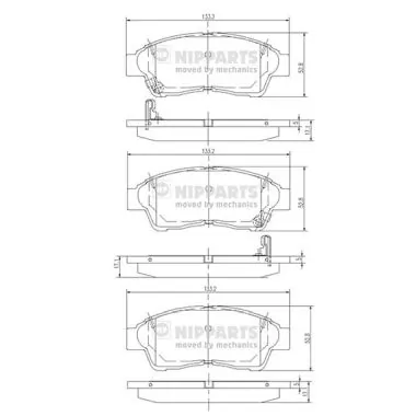 Brake Pad Set, disc brake J3602064
