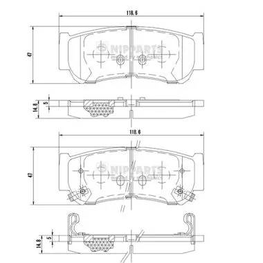 Brake Pad Set, disc brake J3610517
