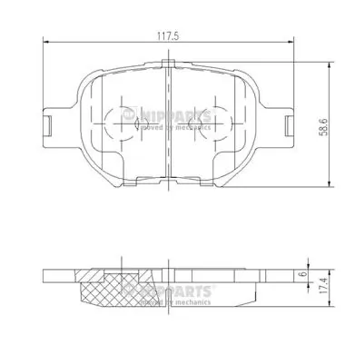 Brake Pad Set, disc brake J3602091