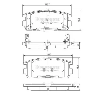 Brake Pad Set, disc brake J3610905