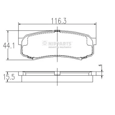 Brake Pad Set, disc brake J3612010