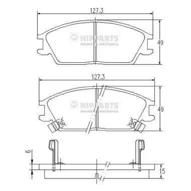 Brake Pad Set, disc brake J3600539