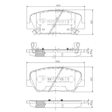 Brake Pad Set, disc brake N3600547