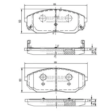 Brake Pad Set, disc brake J3600318